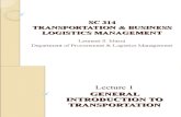 lecture 1 Introduction to Trans & Logistics Mgt.
