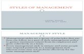 Styles of mgmt