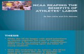 NCAA Reaping the Benefits of Athletes’ Labor