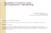 Quality Control and Acceptance Sampling