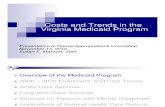 Virginia Medicaid Program Costs and Trends 2010