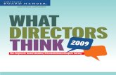 What Directors Think 2009 Supplement