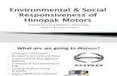 Environmental & Social Responsiveness of Hinopak Motors