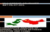 comparative analysis of pakistan and china apparel industry