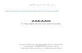 Zakaah -- In the Light of Quran and Sunnah P.J