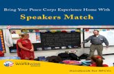 Peace Corps Worldwise Schools Speakers Match Handbook