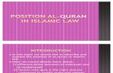 The Position of Al-Quran in Islamic Law