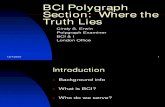 BCI Polygraph Section: Where the Truth Lies 1