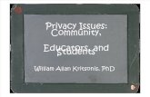 Privacy & Legal Issues, William Allan Kritsonis, PhD