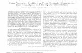 Flow Velocity Profile via Time-domain Correlation Error Analysis And Computer Simulation