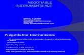 Negotiable Instruments Act-1