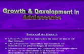 Growth & Development of Adolescents