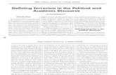Defining Terrorism in the Political and Academic Discourse