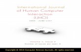International Journal of Human Computer Interaction (IJHCI) V1 I2