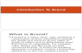 Introduction to Brand