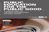 Public Education for the Public Good - A National Vision for Canada's Post-secondary Education System