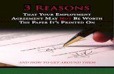 3 Reasons That Your Employment Agreement May Not Be Worth the Paper It's Printed On
