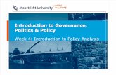 Introduction to Governance, Politics & Policy, Week 4: Policy Analysis
