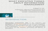 WHAT EXECUTIVE THINKS ABOUT INFORMATION MANAGEMENT