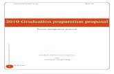 2010 Graduation Presentation Proposal