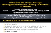 Efficient Electrical Energy Management in the Mining Industries 1