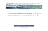 Commercial Desalination Products Powered by Renewable Energy