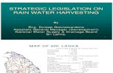 Strategic Legislation on Rain Water Harvesting