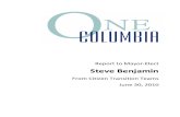 One Columbia Report to Mayor Steve Benjamin