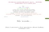 INDIAN CONTRACT ACT – SOME IMPORTANT ISSUES