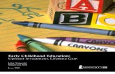 Early Childhood Education: Upfront Investment, Lifetime Gain