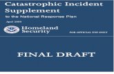 Catastrophic Incident Supplement to the National Response Plan
