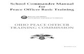 Peace Officer Basic Training Commanders Manual, Effective 6-1-10