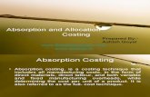 Absorption and Allocation Costing