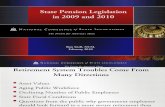 State Pension Legislation in 2009 and 2010