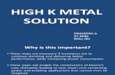 A Seminar on High K-Metal Research