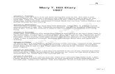 Mary T. Hill Diary 1907