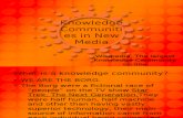 Knowledge Communiti Es in New Media