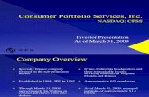Consumer Portfolio Services CPSS Mar 2009 Presentation