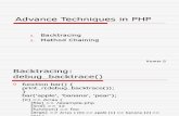 Advance Techniques in PHP