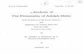 Analysis of the Personality of Adolph Hitler (1943)