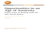 Opportunities in an Age of Austerity: Smart ways of dealing with the UK’s fiscal deficit