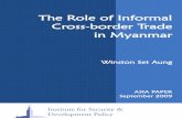 The role  of Informal Cross-border Trade in Myanmar