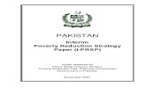 PAKISTAN- enterim poverty reduction paper