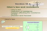 Section 15.3 Ohm’s Law and Resistance