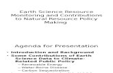 Earth Science Resource Monitoring and Contributions to Natural