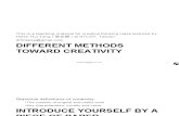 2. Different Methods Toward Creativity