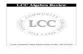 LCC Algebra Review