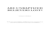 Are Unbaptized Believers Lost