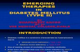 Diabetes Mellitus Emerging Therapies