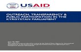 Outreach Transparency and Public Participation in the Kyrgystan Parliament